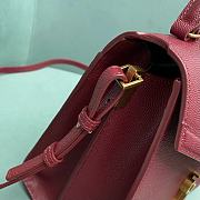 Saint Laurent Cassandra Medium Bag in Red 24x10x19.5cm - 5