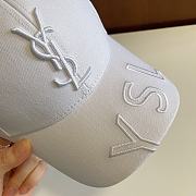 Saint Laurent Hat in White - 5