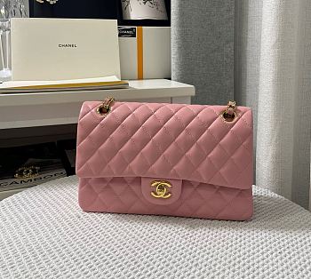 Chanel Classic Flap Bag in Pink Gold Hardware 25.5cm