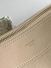 Celine Medium Romy In Supple Calfskin Beige Bag 34x16x5cm - 2