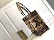 Celine Cabas Thais In Textile With Triomphe And Calfskin Bag 41x28x17cm - 6