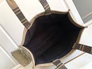 Celine Cabas Thais In Textile With Triomphe And Calfskin Bag 41x28x17cm - 5