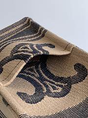 Celine Cabas Thais In Textile With Triomphe And Calfskin Bag 41x28x17cm - 4