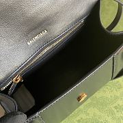 Gucci x Balenciaga Black XS Hourglass Top Handle Bag 23x15x10cm - 2