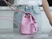Chanel Small Backpack Grained Shiny Calfskin & Gold-Tone Metal Lilac 16.5×17.5×10 cm - 3