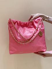 Chanel 22S Calfskin Coral Pink Handbag 35x37x7cm - 1