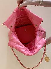 Chanel 22S Calfskin Coral Pink Handbag 35x37x7cm - 6