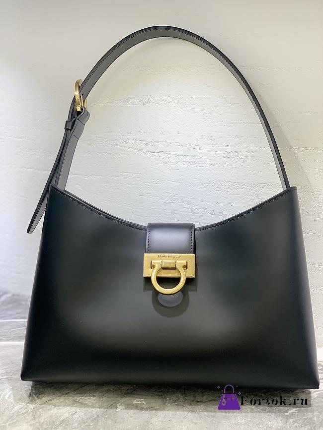 Salvatore Ferragamo Black Handbag 30×20×7cm - 1