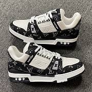 Louis Vuitton Trainer Sneaker White and Black - 1