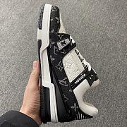 Louis Vuitton Trainer Sneaker White and Black - 3