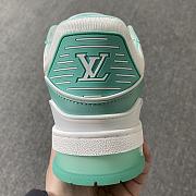 Louis Vuitton Trainer Sneaker White and Green - 6