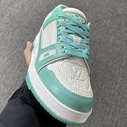 Louis Vuitton Trainer Sneaker White and Green - 3