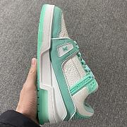 Louis Vuitton Trainer Sneaker White and Green - 2