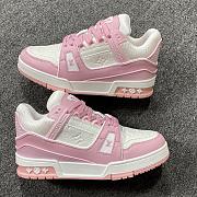 Louis Vuitton Trainer Sneaker White and Pink - 1