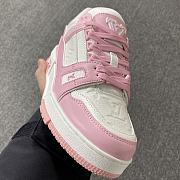 Louis Vuitton Trainer Sneaker White and Pink - 6