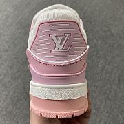 Louis Vuitton Trainer Sneaker White and Pink - 4