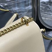 Saint Laurent Sunset Medium Leather Shoulder Bag in Beige Gold Hardware 22cm - 5