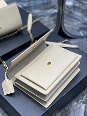 Saint Laurent Sunset Medium Leather Shoulder Bag in Beige Gold Hardware 22cm - 2