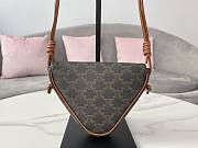 Celine Triomphe Canvas Triangle Bag in Tan 21x15x4cm - 5