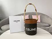 Celine Bucket Corde Triomphe Canvas Bag 19x23x19cm - 1