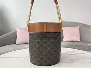 Celine Bucket Corde Triomphe Canvas Bag 19x23x19cm - 5