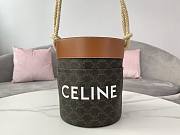 Celine Bucket Corde Triomphe Canvas Bag 19x23x19cm - 4