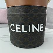 Celine Bucket Corde Triomphe Canvas Bag 19x23x19cm - 3