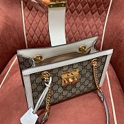 Gucci Padlock GG Medium Shoulder Bag GG Supreme White Leather 26x18x10cm - 3