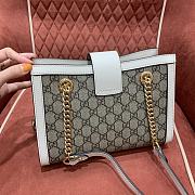 Gucci Padlock GG Medium Shoulder Bag GG Supreme White Leather 26x18x10cm - 5