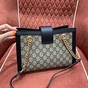 Gucci Padlock GG Medium Shoulder Bag GG Supreme Black Leather 26x18x10cm - 6
