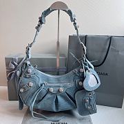 Balenciaga Le Cagole Denim Shoulder Bag 33x16x8cm - 1