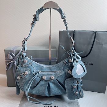 Balenciaga Le Cagole Denim Shoulder Bag 33x16x8cm