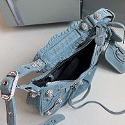 Balenciaga Le Cagole Denim Shoulder Bag 33x16x8cm - 6