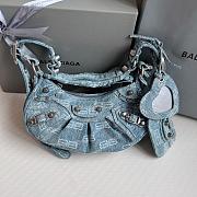 Balenciaga Le Cagole XS BB Monogram Denim Shoulder Bag 26x16x6cm - 2