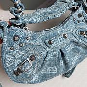 Balenciaga Le Cagole XS BB Monogram Denim Shoulder Bag 26x16x6cm - 3