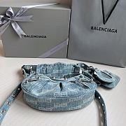 Balenciaga Le Cagole XS BB Monogram Denim Shoulder Bag 26x16x6cm - 5