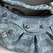 Balenciaga Le Cagole XS BB Monogram Denim Shoulder Bag 26x16x6cm - 6