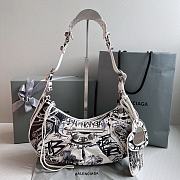 Balenciaga Le Cagole Xs Shoulder Bag Graffiti White 33x16x8cm - 1