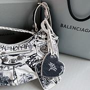 Balenciaga Le Cagole Xs Shoulder Bag Graffiti White 33x16x8cm - 3