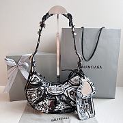 Balenciaga Le Cagole Xs Shoulder Bag Graffiti Black 26x12x6cm - 1