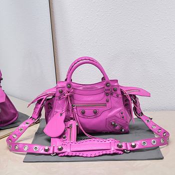 Balenciaga Pink XS Neo Cagole Top Handle Bag 26x11x18cm