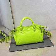 Balenciaga Yellow Neon XS Neo Cagole Top Handle Bag 26x11x18cm - 4