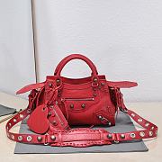 Balenciaga Red XS Neo Cagole Top Handle Bag 26x11x18cm - 1