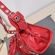 Balenciaga Red XS Neo Cagole Top Handle Bag 26x11x18cm - 3