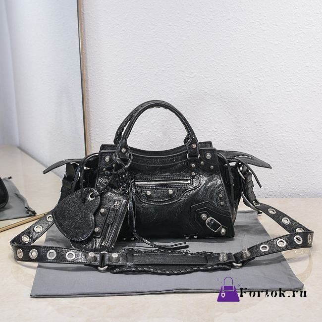 Balenciaga Black XS Neo Cagole Top Handle Bag 26x11x18cm - 1