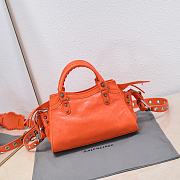 Balenciaga Orange XS Neo Cagole Top Handle Bag 26x11x18cm - 3