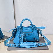 Balenciaga Blue XS Neo Cagole Top Handle Bag 26x11x18cm - 1