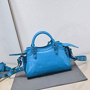 Balenciaga Blue XS Neo Cagole Top Handle Bag 26x11x18cm - 5