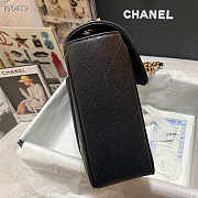 Chanel Flap Bag Caviar Black Leather Bag with Gold Hardware - 6