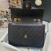 Chanel Flap Bag Caviar Black Leather Bag with Gold Hardware - 3